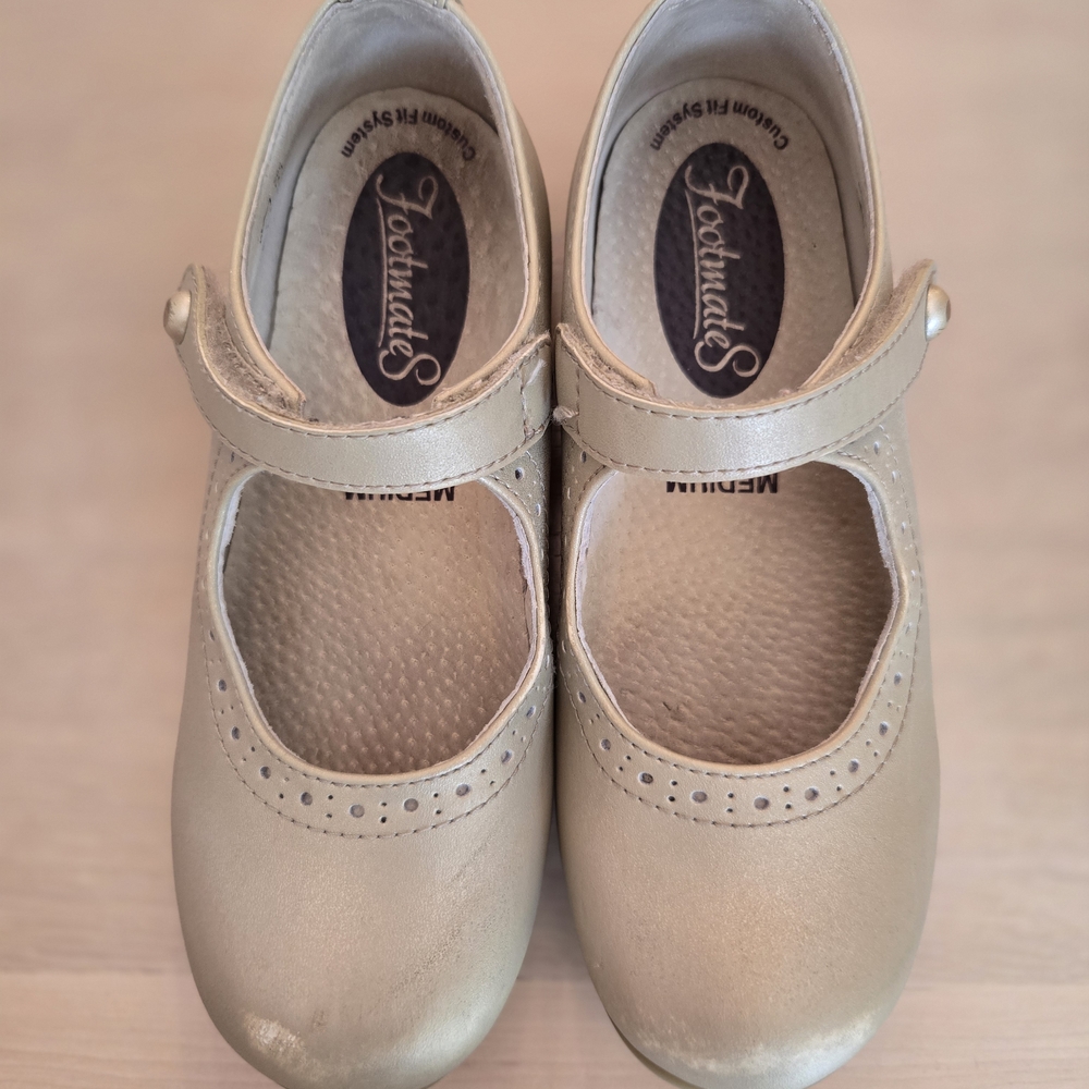 FootMates Gold Kids Mary Jane Shoes
